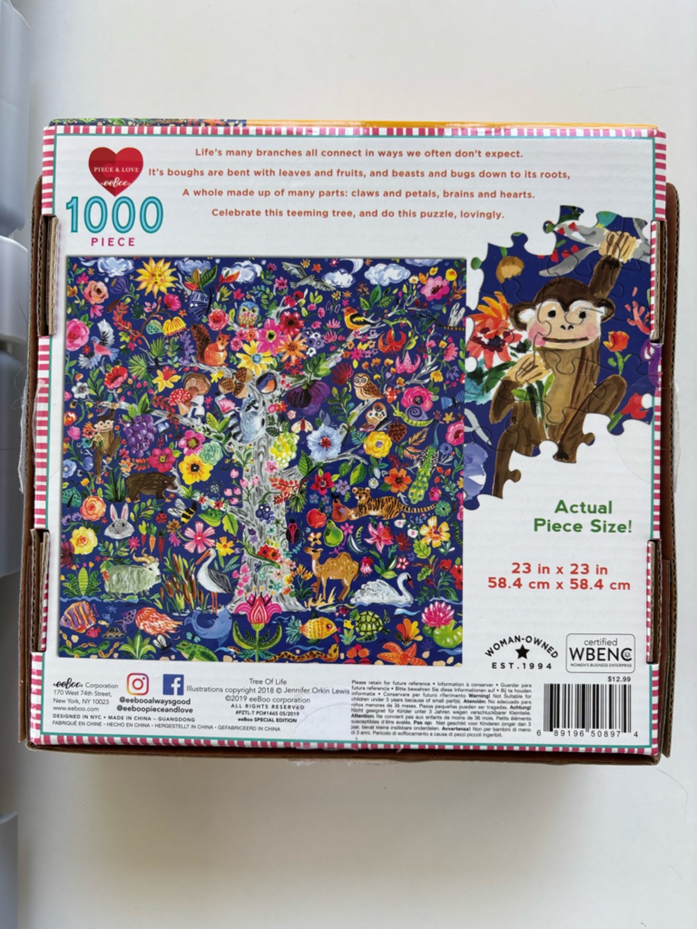 Eeboo Tree of Life 1000 Piece Puzzle - Picture 4 of 4